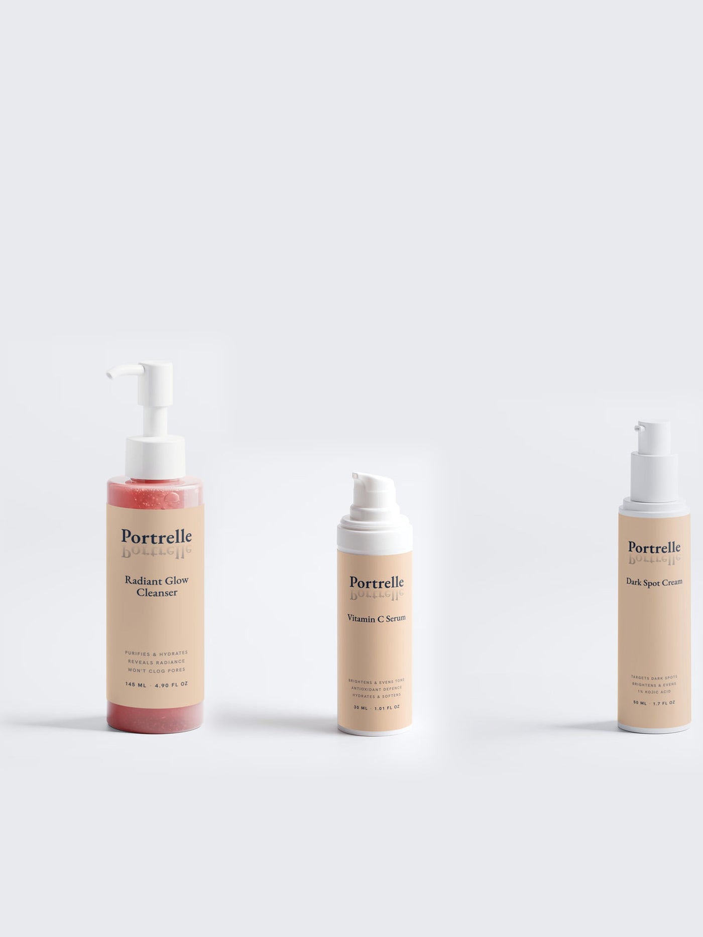 Glow & Brighten Routine - Radiant Glow Cleanser, Vitamin C Serum and Dark Spot Cream together